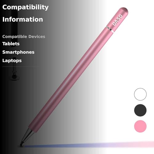 Stylus Pen for Touch Screens, Disc Tip & Magnet Cap Styli Pencil Compatible with Apple iPad pro/iPad 6/7/8/9/iPhone/Samsung Galaxy Tab A7/S7/Fire HD 7/8/10 Plus Tablet/All Touch Devices