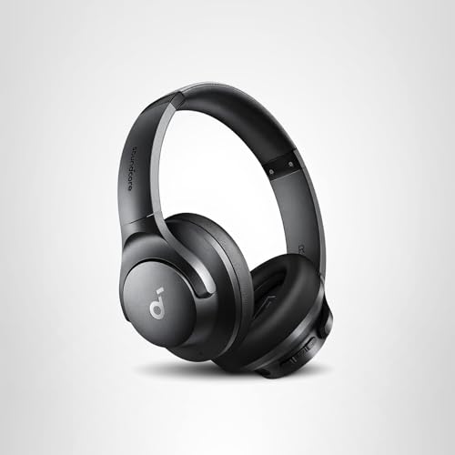 Soundcore by Anker Q20i Hybrid Active Noise Cancelling Headphones, Wireless Over-Ear Bluetooth, 40H Long ANC Playtime, Hi-Res Audio, Big Bass, Customize via an App, Transparency Mode (White)