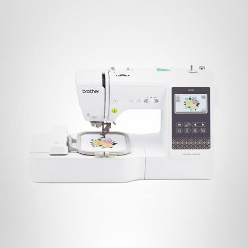 Brother SE700 Sewing and Embroidery Machine, Wireless LAN Connected, 135 Built-in Designs, 103 Built-in Stitches, Computerized, 4" x 4" Hoop Area, 3.7" Touchscreen Display, 8 Included Feet, White