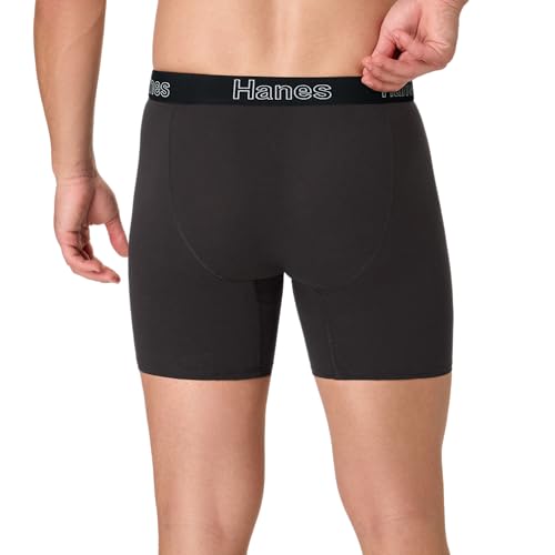 Hanes Men's Underwear, Stretch Cotton Boxer Briefs for Men, Moisture-wicking, Multi-Pack