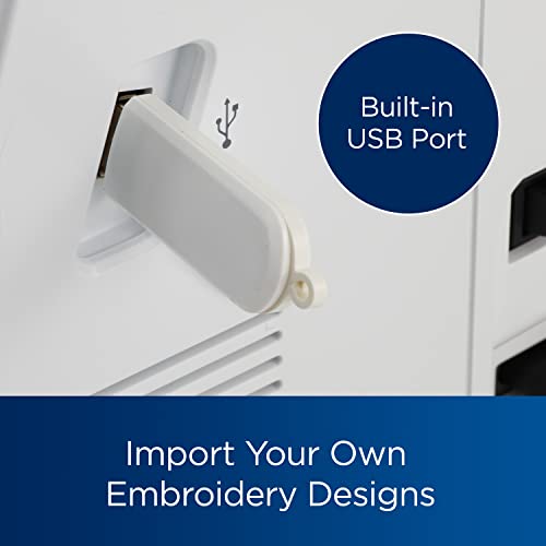Brother SE700 Sewing and Embroidery Machine, Wireless LAN Connected, 135 Built-in Designs, 103 Built-in Stitches, Computerized, 4" x 4" Hoop Area, 3.7" Touchscreen Display, 8 Included Feet, White