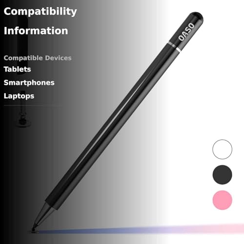 Stylus Pen for Touch Screens, Disc Tip & Magnet Cap Styli Pencil Compatible with Apple iPad pro/iPad 6/7/8/9/iPhone/Samsung Galaxy Tab A7/S7/Fire HD 7/8/10 Plus Tablet/All Touch Devices