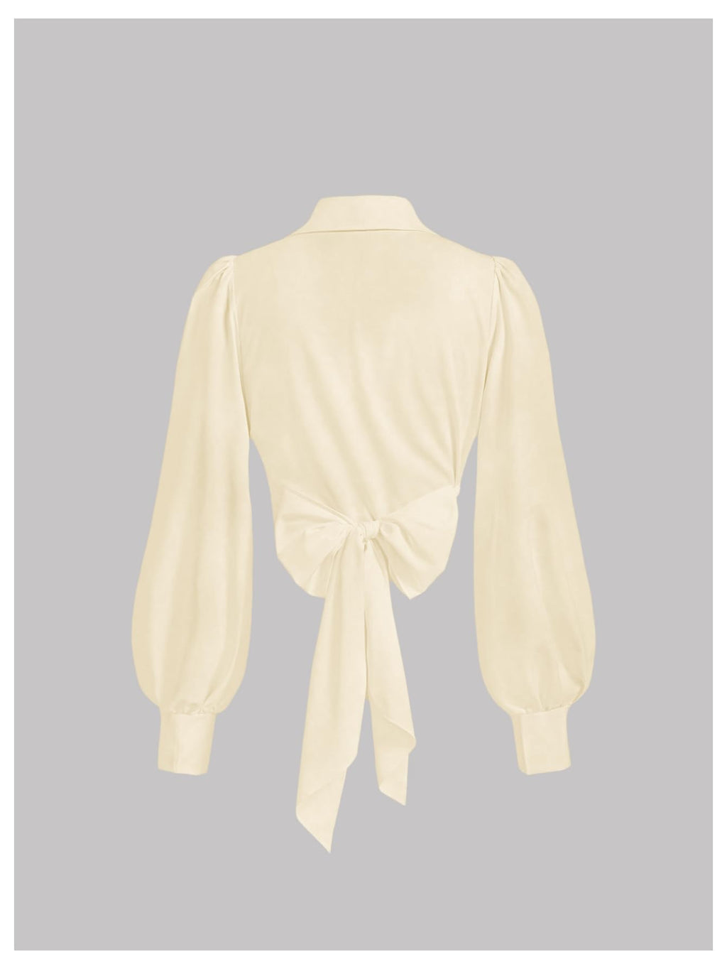 SweatyRocks Women's Button up Collar Cropped Shirt Long Sleeve Self Wrap Crop Top Blouse