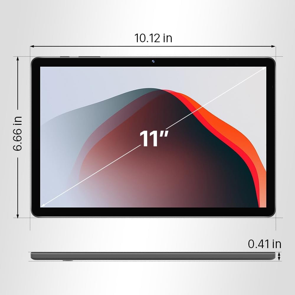 11" Tablet, 2025 Android 16 with Octa-core Processor, 8GB RAM+128GB ROM(1TB Expandtion), 7000mAh Battery, HD IPS Large tableta,WiFi 6&BT5.0, Support GMS (Case not Included)
