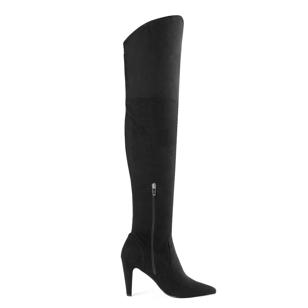 DREAM PAIRS Women's Thigh High Boots Over The Knee Heels Long Sexy Pointed Toe Boots