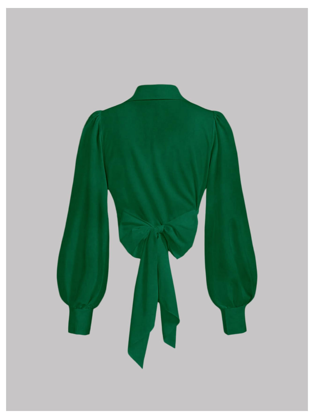 SweatyRocks Women's Button up Collar Cropped Shirt Long Sleeve Self Wrap Crop Top Blouse