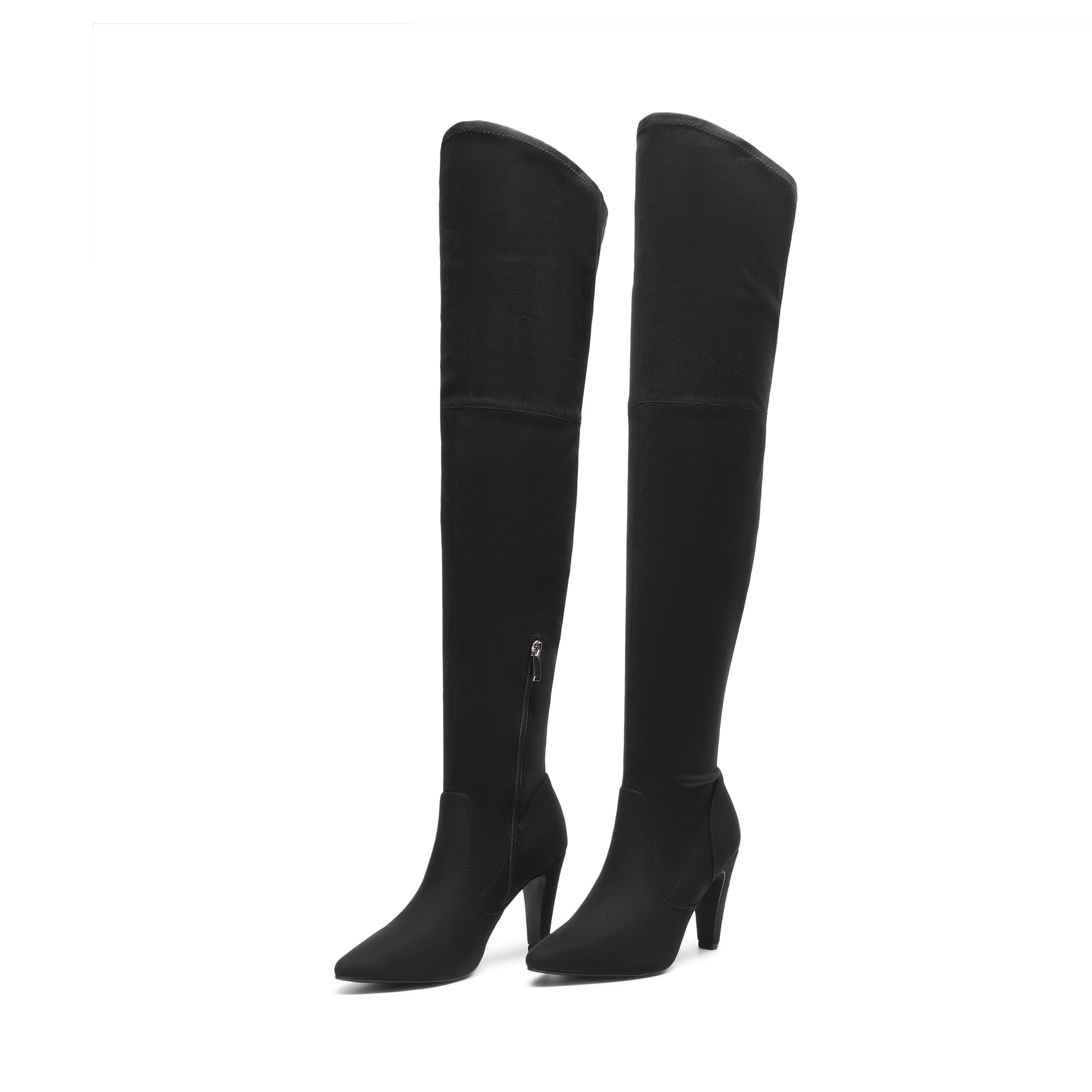 DREAM PAIRS Women's Thigh High Boots Over The Knee Heels Long Sexy Pointed Toe Boots