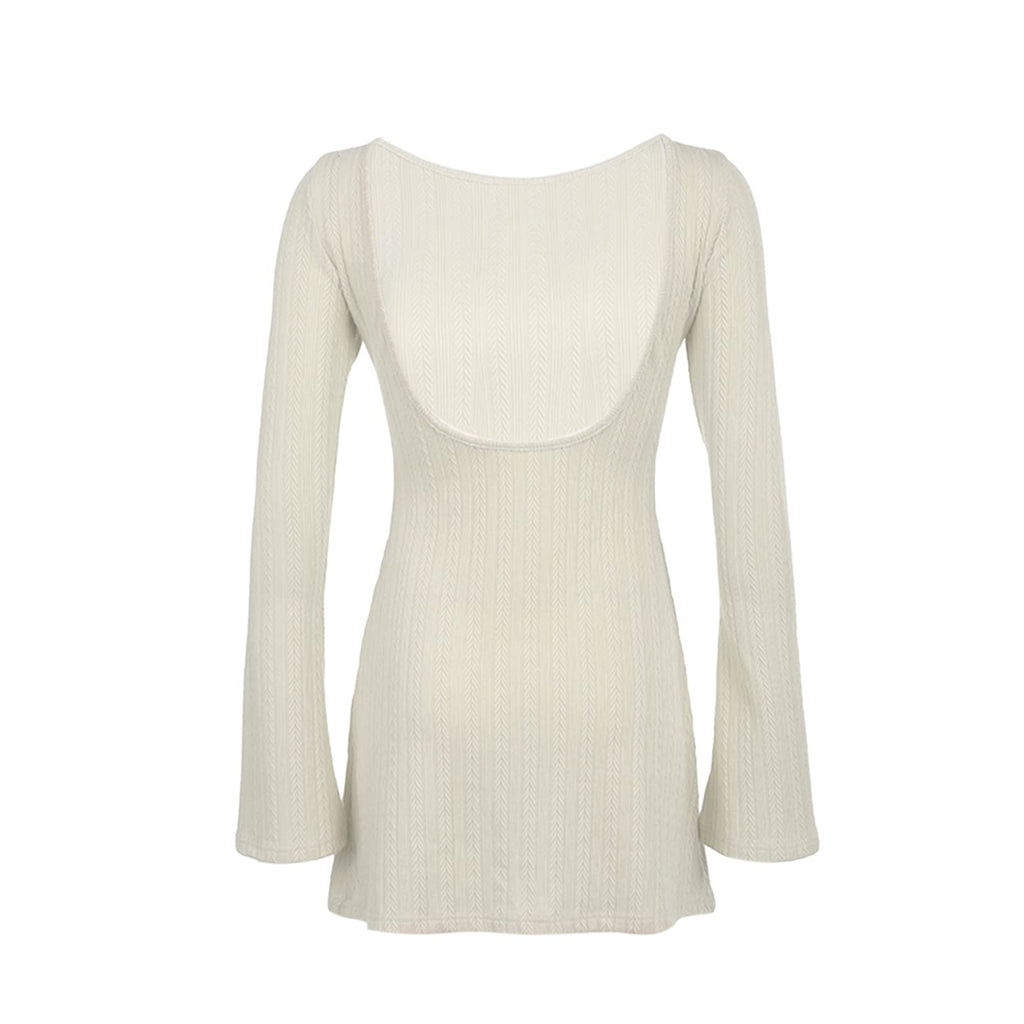 SOLILOQUY Women Gothic Dress Punk Off Shoulder Striped Knit Dress Y2k Fairy Grunge Dress Halloween Dark Academia Clothes