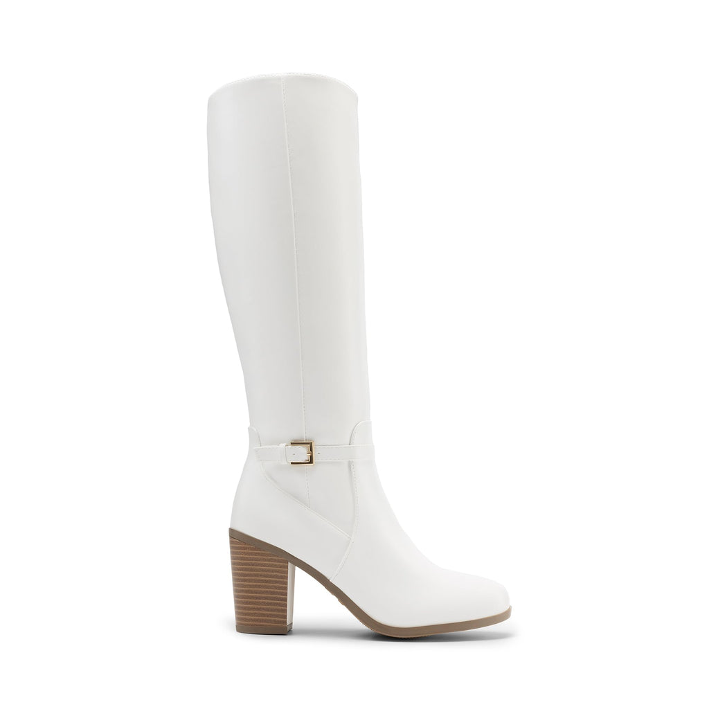 DREAM PAIRS Women's Knee-High Boots Comfortable Chunky Block Heel Side Zipper