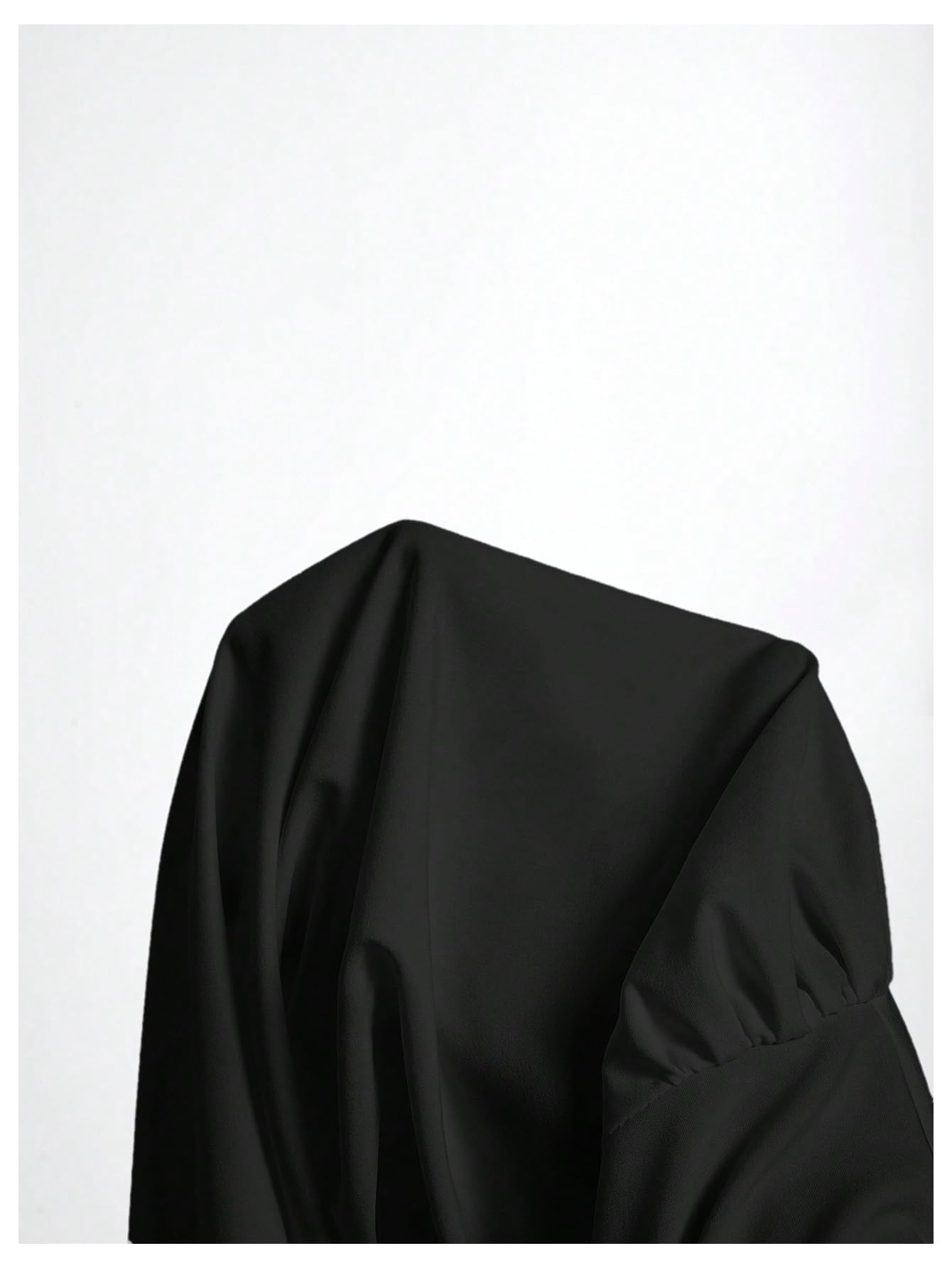 SweatyRocks Women's Button up Collar Cropped Shirt Long Sleeve Self Wrap Crop Top Blouse