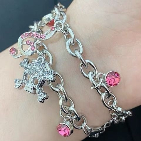 Ghost School Y2K Cool Girl Necklace amp Bracelet Cute Decorative Jewe