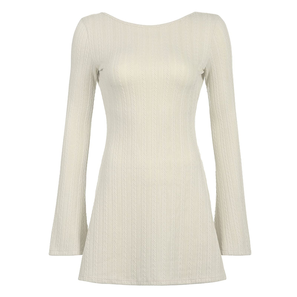 SOLILOQUY Women Gothic Dress Punk Off Shoulder Striped Knit Dress Y2k Fairy Grunge Dress Halloween Dark Academia Clothes