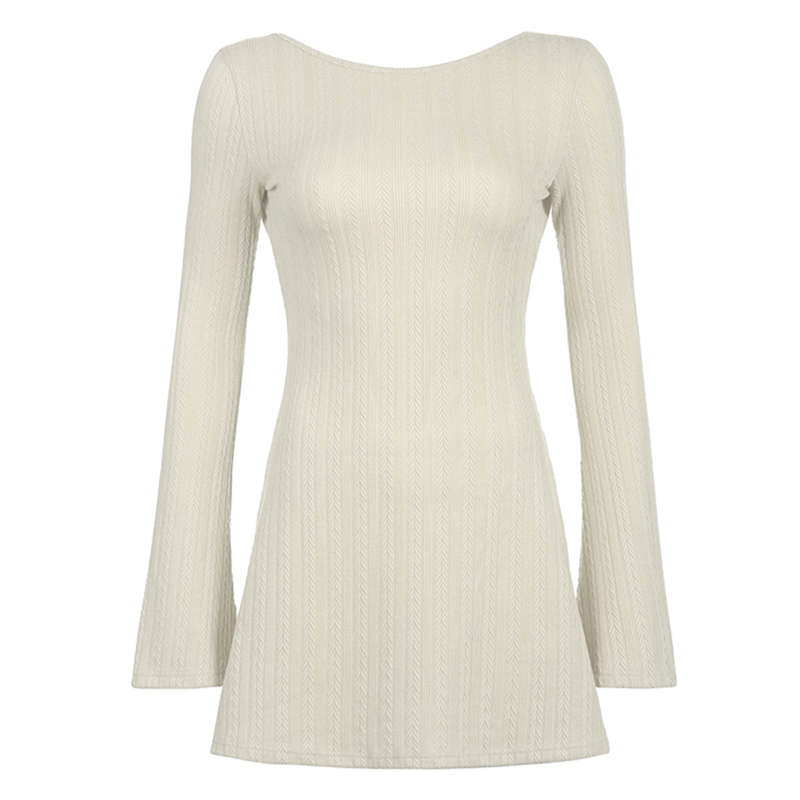 SOLILOQUY Women Gothic Dress Punk Off Shoulder Striped Knit Dress Y2k Fairy Grunge Dress Halloween Dark Academia Clothes