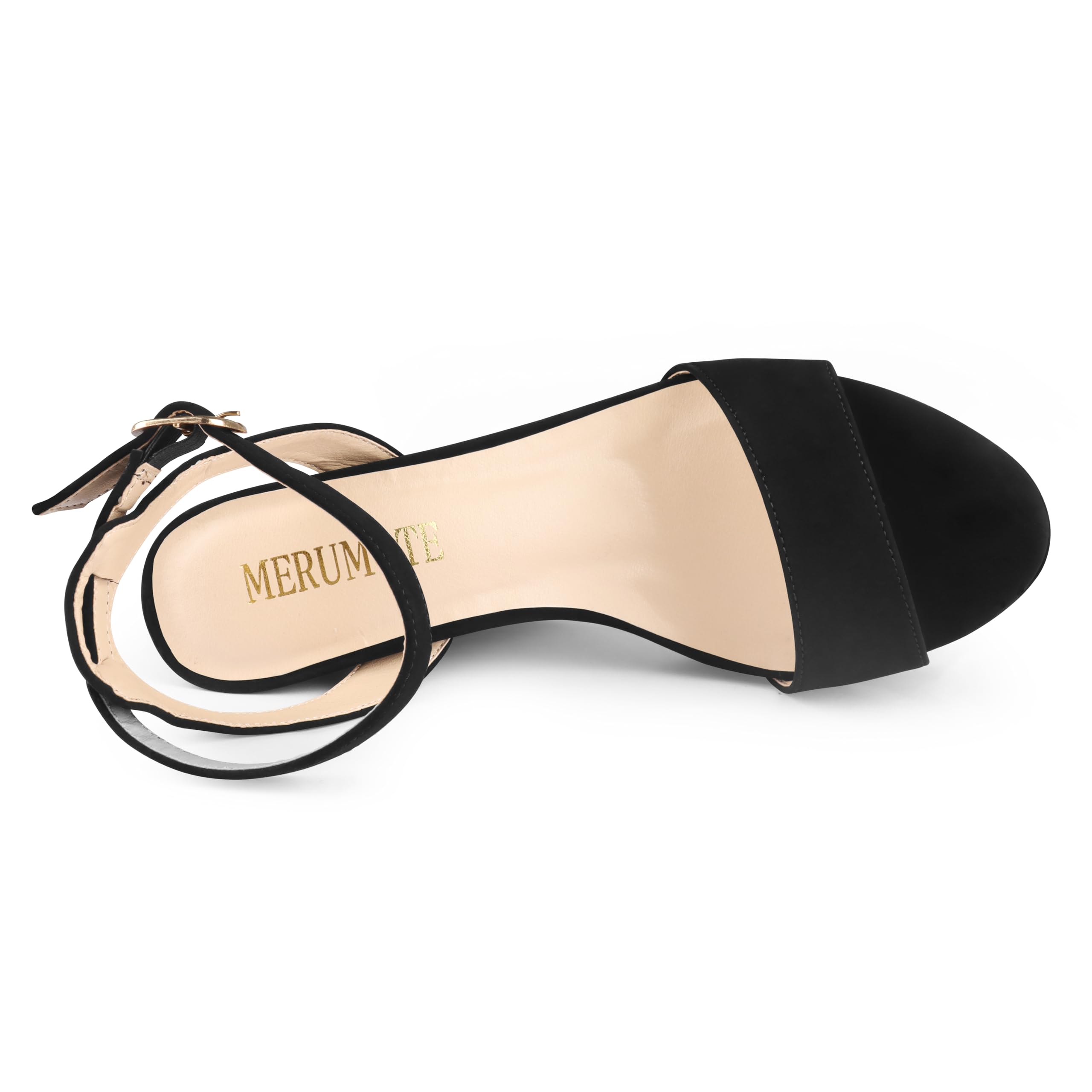 MERUMOTE Women's Fashion Platform Sandals Block Heels Wedding Summer Dress Shoes