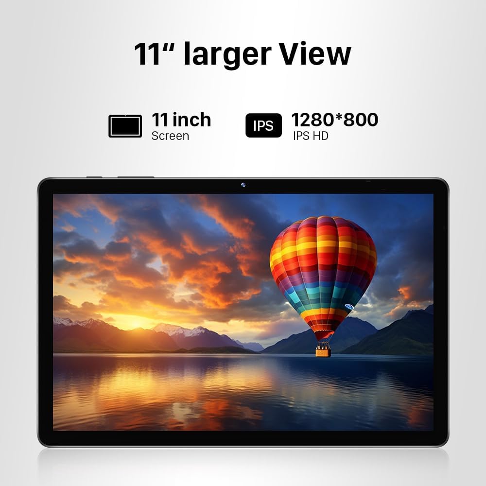 11" Tablet, 2025 Android 16 with Octa-core Processor, 8GB RAM+128GB ROM(1TB Expandtion), 7000mAh Battery, HD IPS Large tableta,WiFi 6&BT5.0, Support GMS (Case not Included)