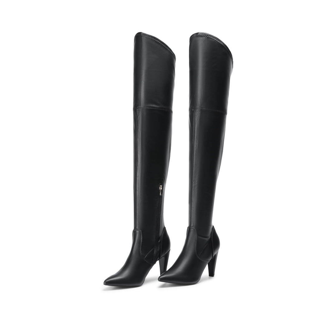 DREAM PAIRS Women's Thigh High Boots Over The Knee Heels Long Sexy Pointed Toe Boots