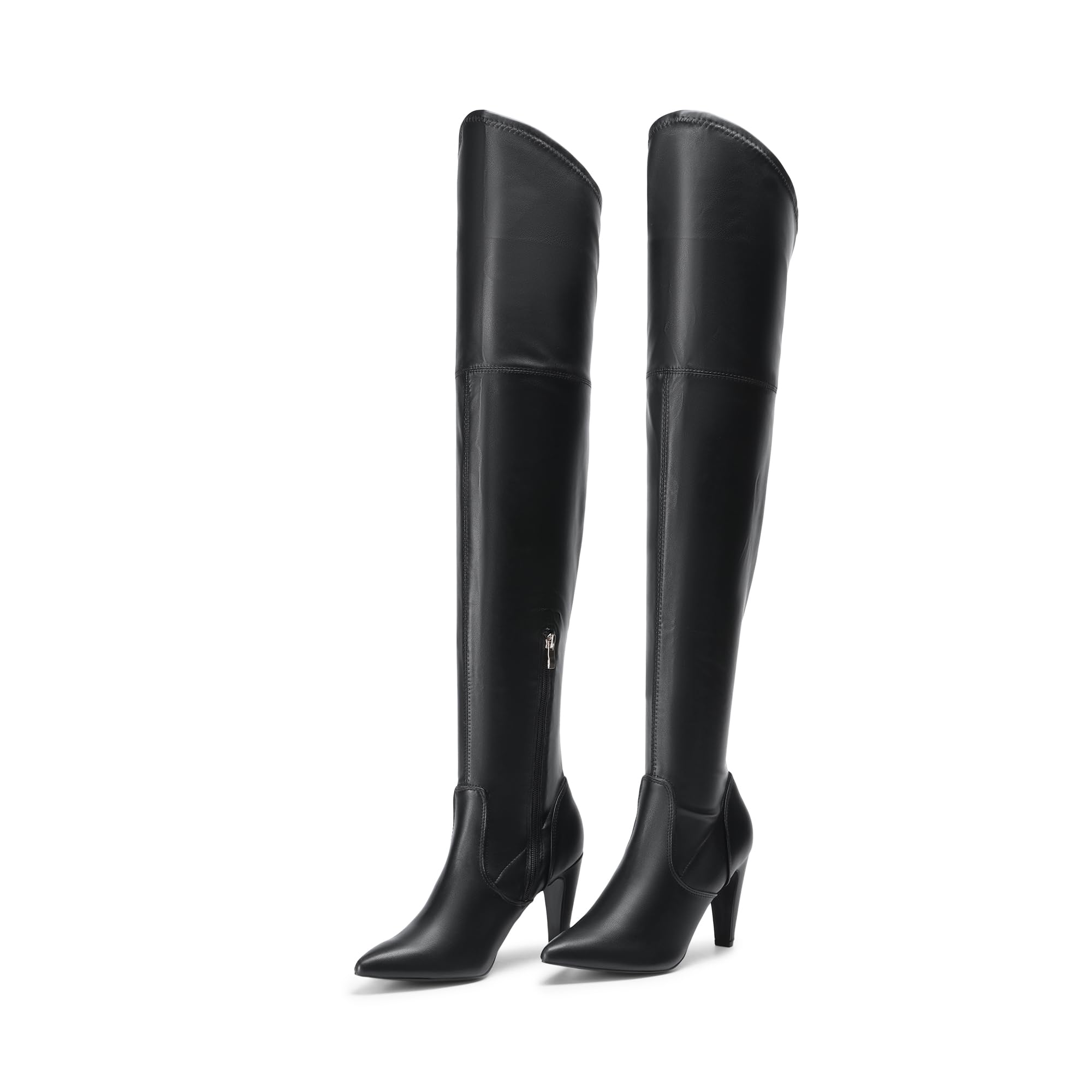 DREAM PAIRS Women's Thigh High Boots Over The Knee Heels Long Sexy Pointed Toe Boots