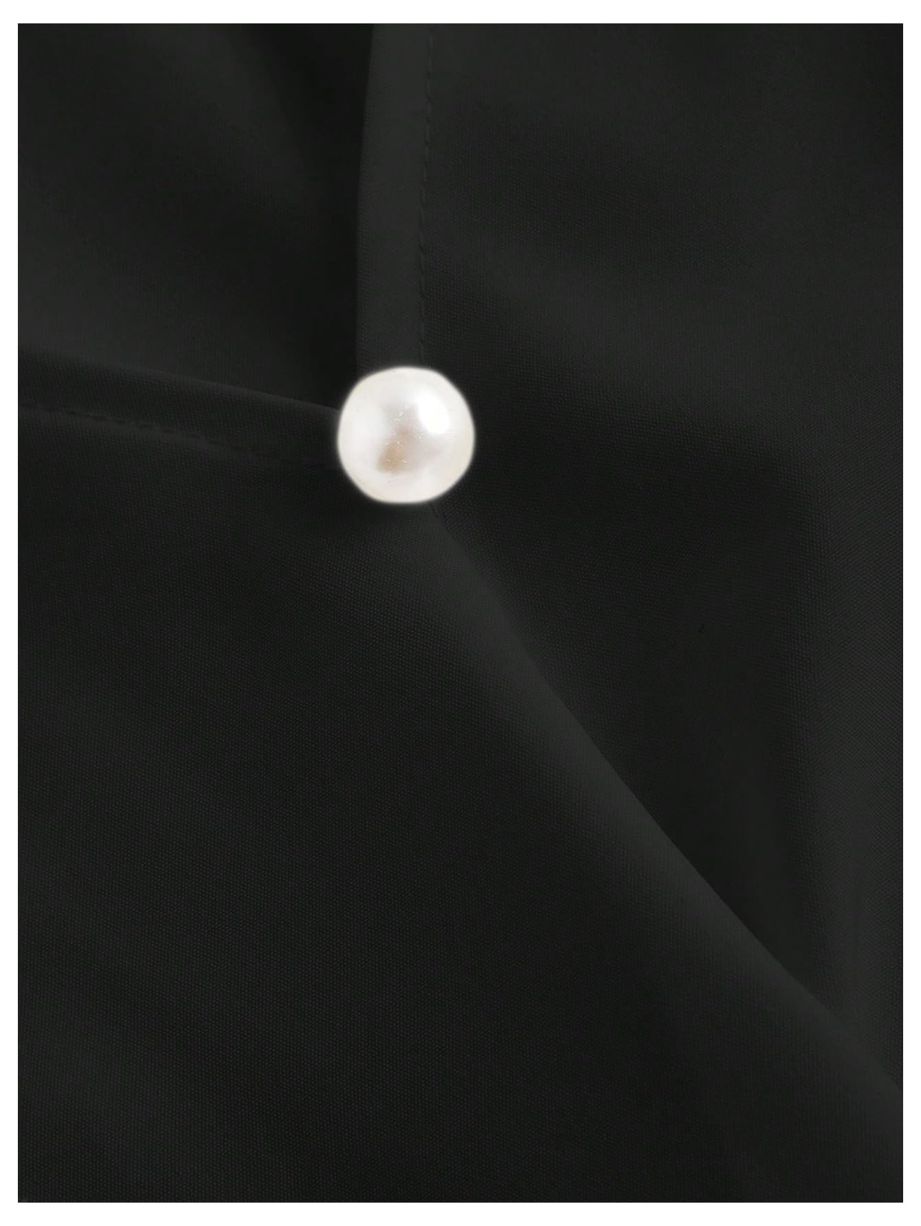 SweatyRocks Women's Button up Collar Cropped Shirt Long Sleeve Self Wrap Crop Top Blouse