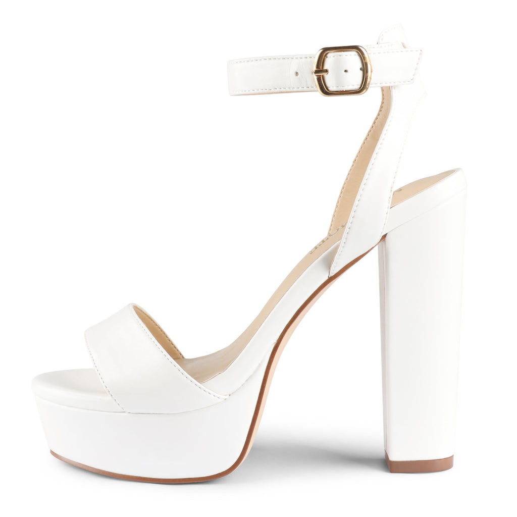 MERUMOTE Women's Fashion Platform Sandals Block Heels Wedding Summer Dress Shoes