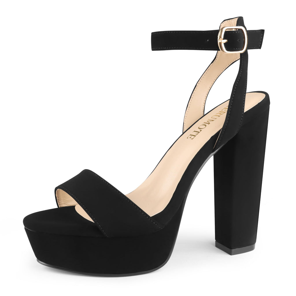 MERUMOTE Women's Fashion Platform Sandals Block Heels Wedding Summer Dress Shoes