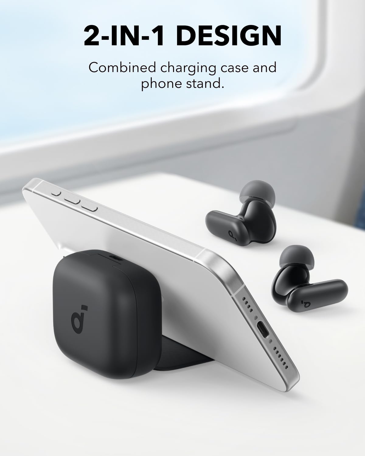 Soundcore P30i by Anker Noise Cancelling Earbuds, Strong and Smart Noise Cancelling, Powerful Bass, 45H Playtime, 2-in-1 Case and Phone Stand, IP54, Wireless Earbuds, Bluetooth 5.4 (Blue)
