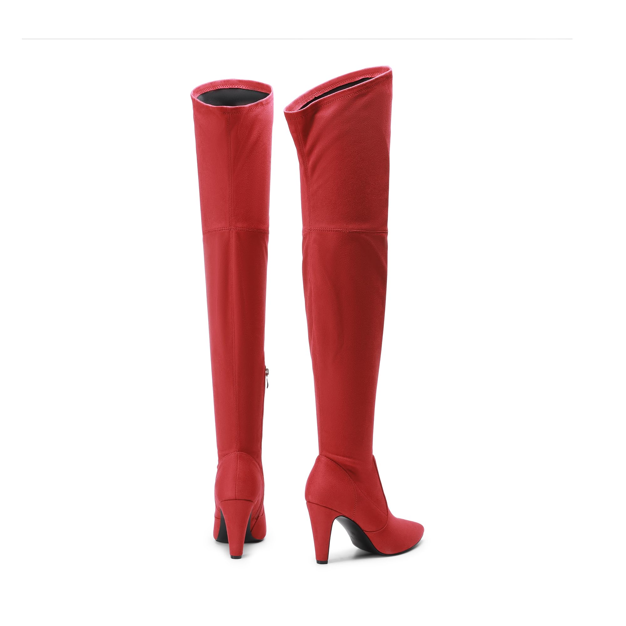 DREAM PAIRS Women's Thigh High Boots Over The Knee Heels Long Sexy Pointed Toe Boots