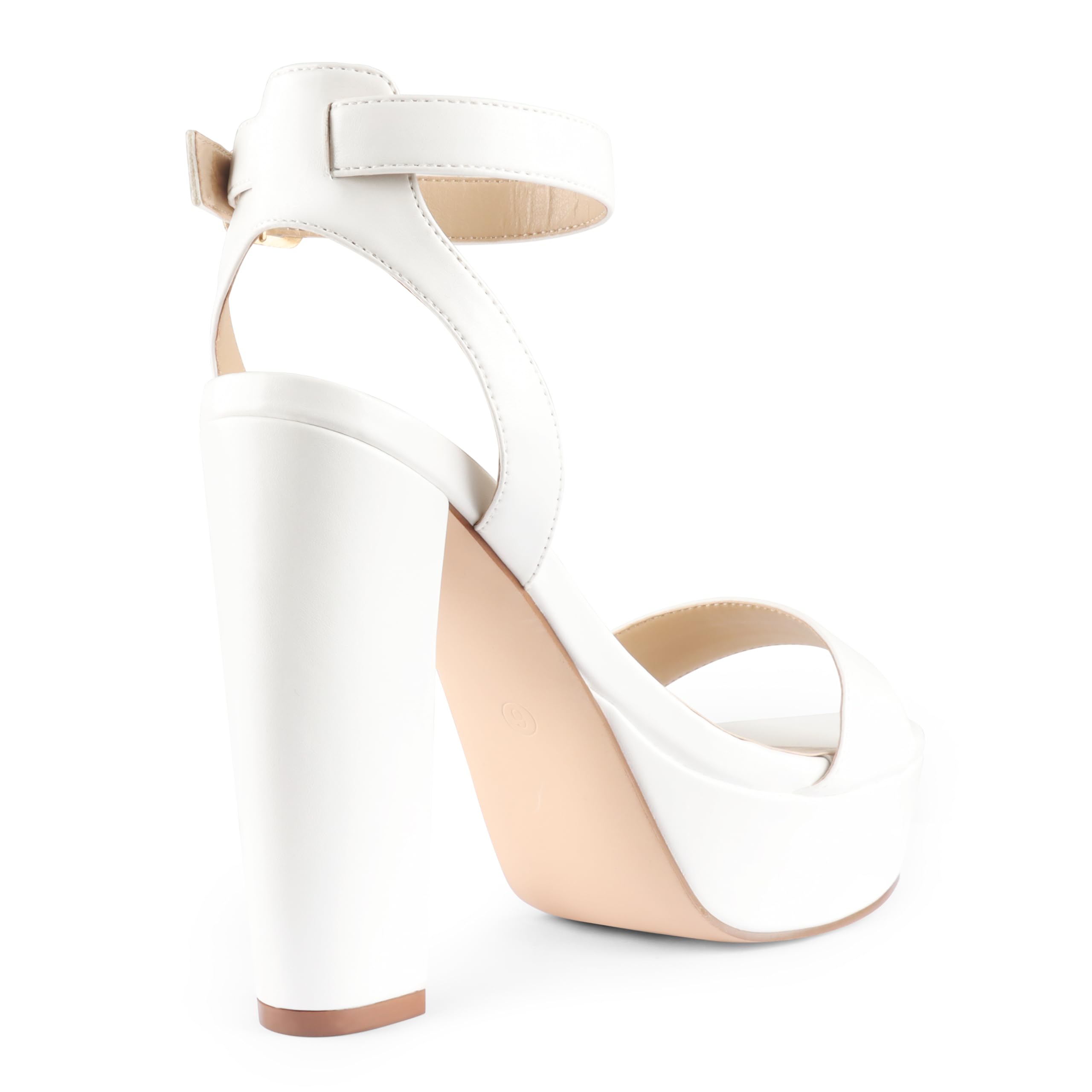 MERUMOTE Women's Fashion Platform Sandals Block Heels Wedding Summer Dress Shoes