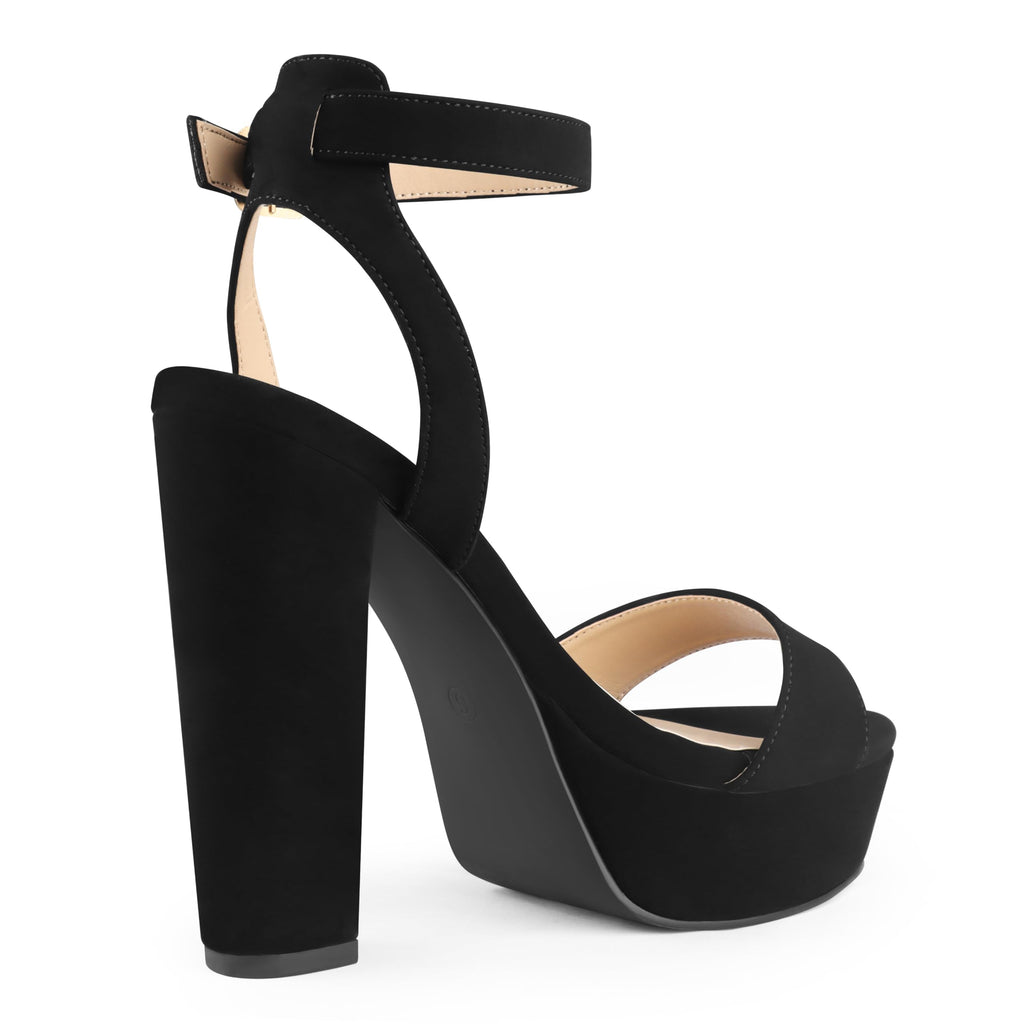 MERUMOTE Women's Fashion Platform Sandals Block Heels Wedding Summer Dress Shoes