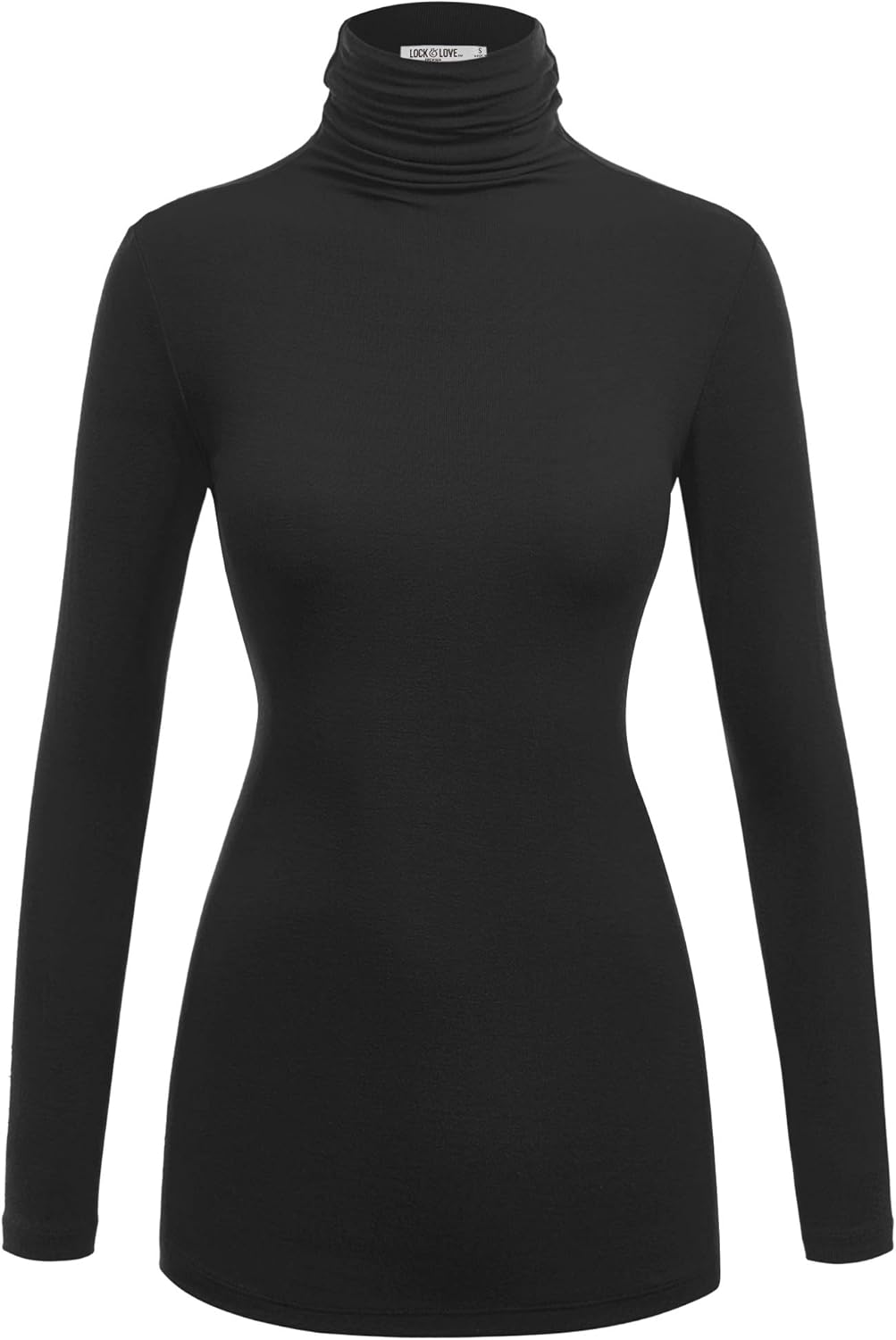 Lock and Love Women's Lightweight Long Sleeve Cozy Stylilsh Turtleneck Top Pullover Sweater