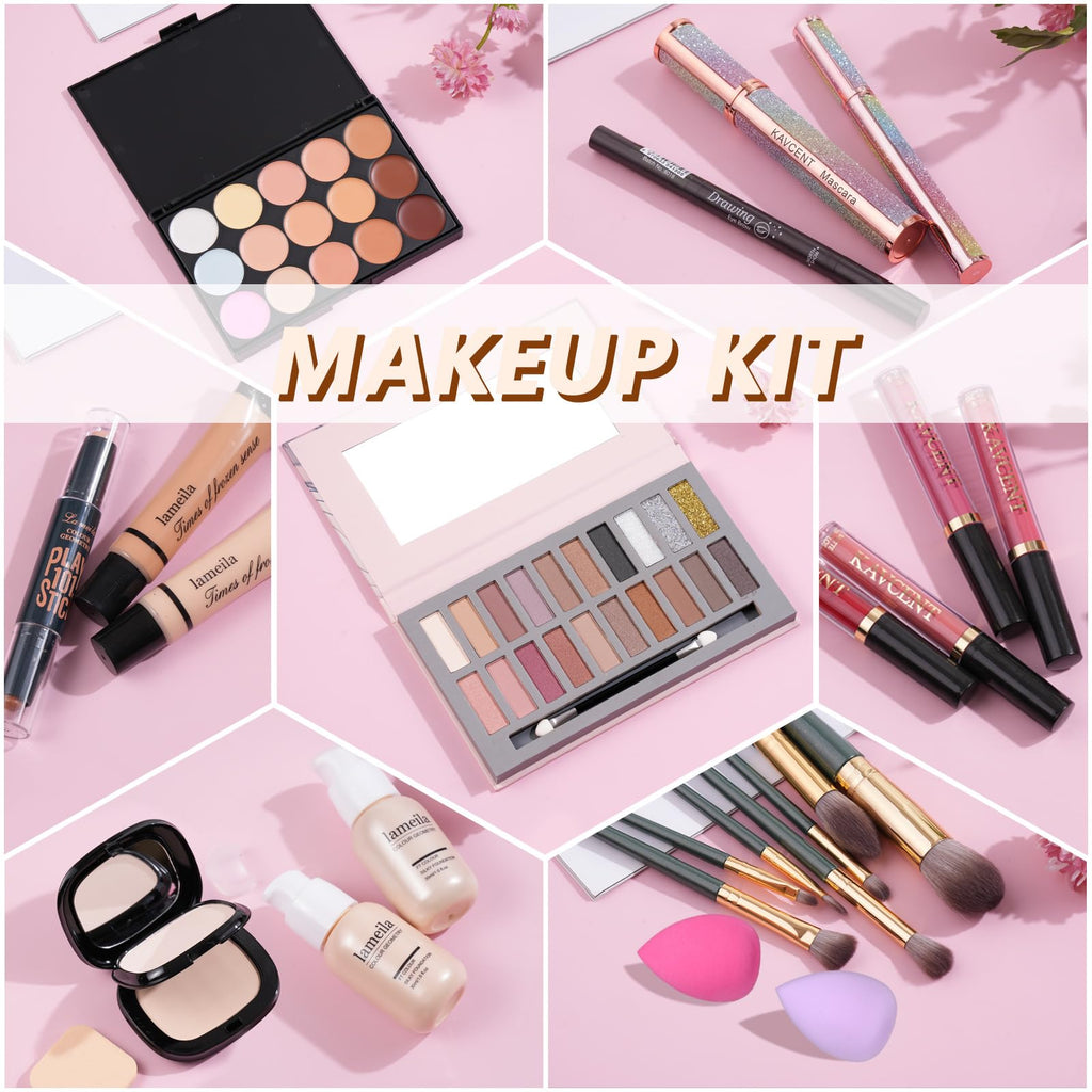 Makeup Kit Makeup Sets for Teens Makeup kits for Women Teenagers Full Kit Make up Eyeshadow Palette Foundation Concealer Lipgloss Makeup Gift Set for Women Teen Girls