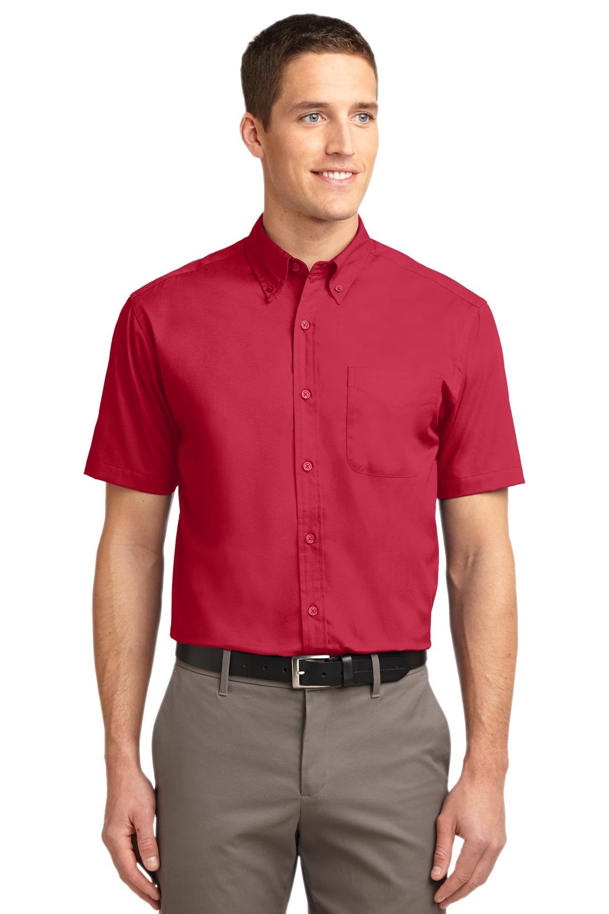 Port Authority Men's Tall Short Sleeve Easy Care Button-Down Shirt