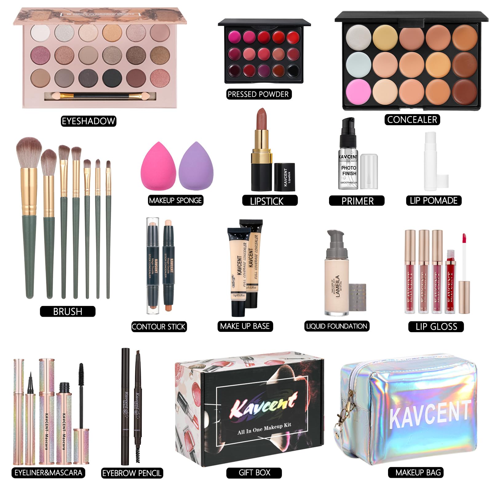 Makeup Kit Makeup Sets for Teens Makeup kits for Women Teenagers Full Kit Make up Eyeshadow Palette Foundation Concealer Lipgloss Makeup Gift Set for Women Teen Girls