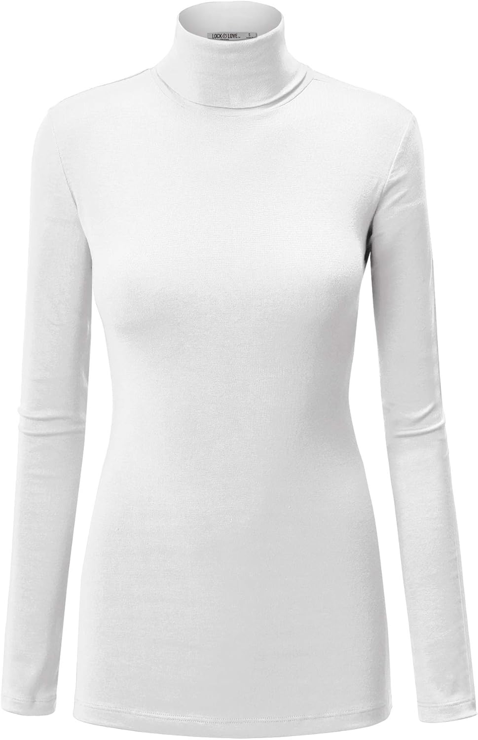 Lock and Love Women's Lightweight Long Sleeve Cozy Stylilsh Turtleneck Top Pullover Sweater