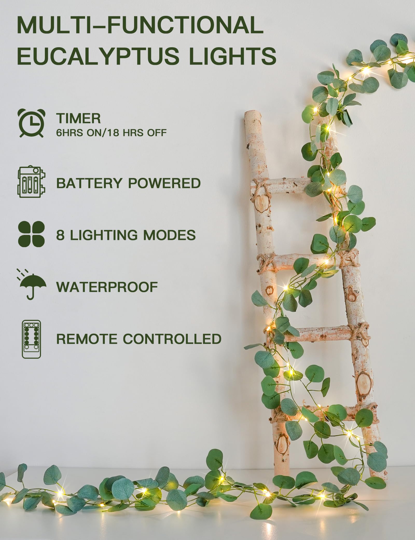 suddus Vine with Fairy Lights Battery Operated, 33ft 100 LED Maple Leaf String Lights with Remote, Dimmable Fall Garland with Lights for Bedroom Wall Indoor Outdoor Thanksgiving Decor (Warm White)
