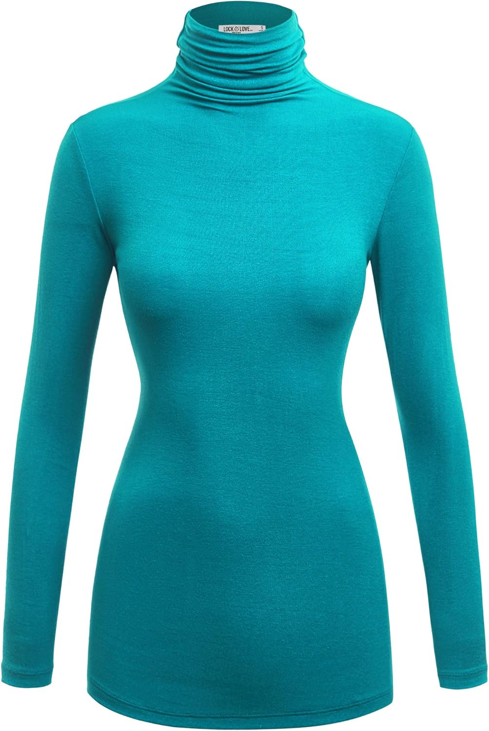 Lock and Love Women's Lightweight Long Sleeve Cozy Stylilsh Turtleneck Top Pullover Sweater