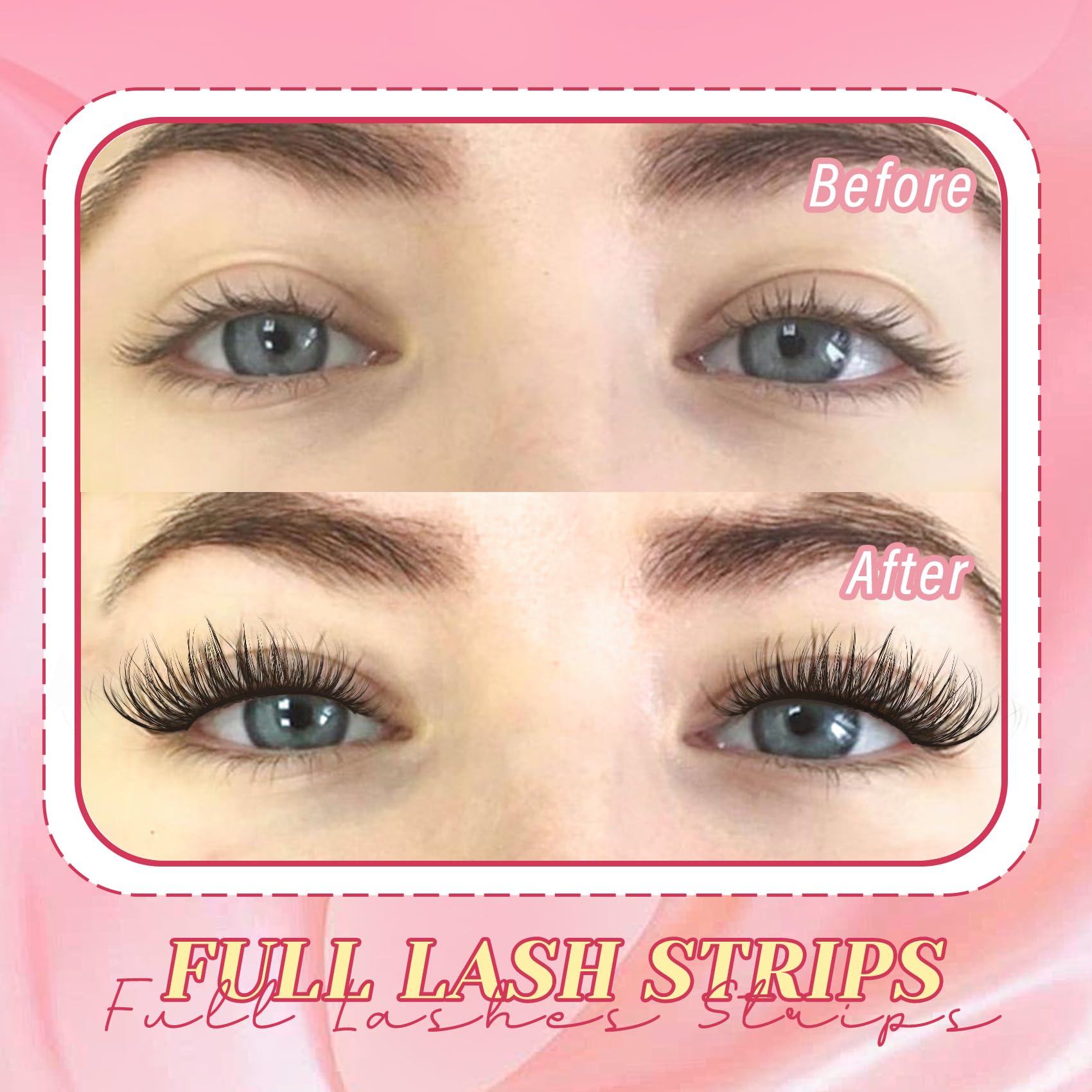 Ahrikiss Lashes Wispy False Eyelashes Natural Look Cat Eye Lashes 8 Pairs Faux Mink Lashes Lightweight Eyelashes Kit with Lash Glue and Lash Tweezers Soft Fake Lashes (Ethereal)