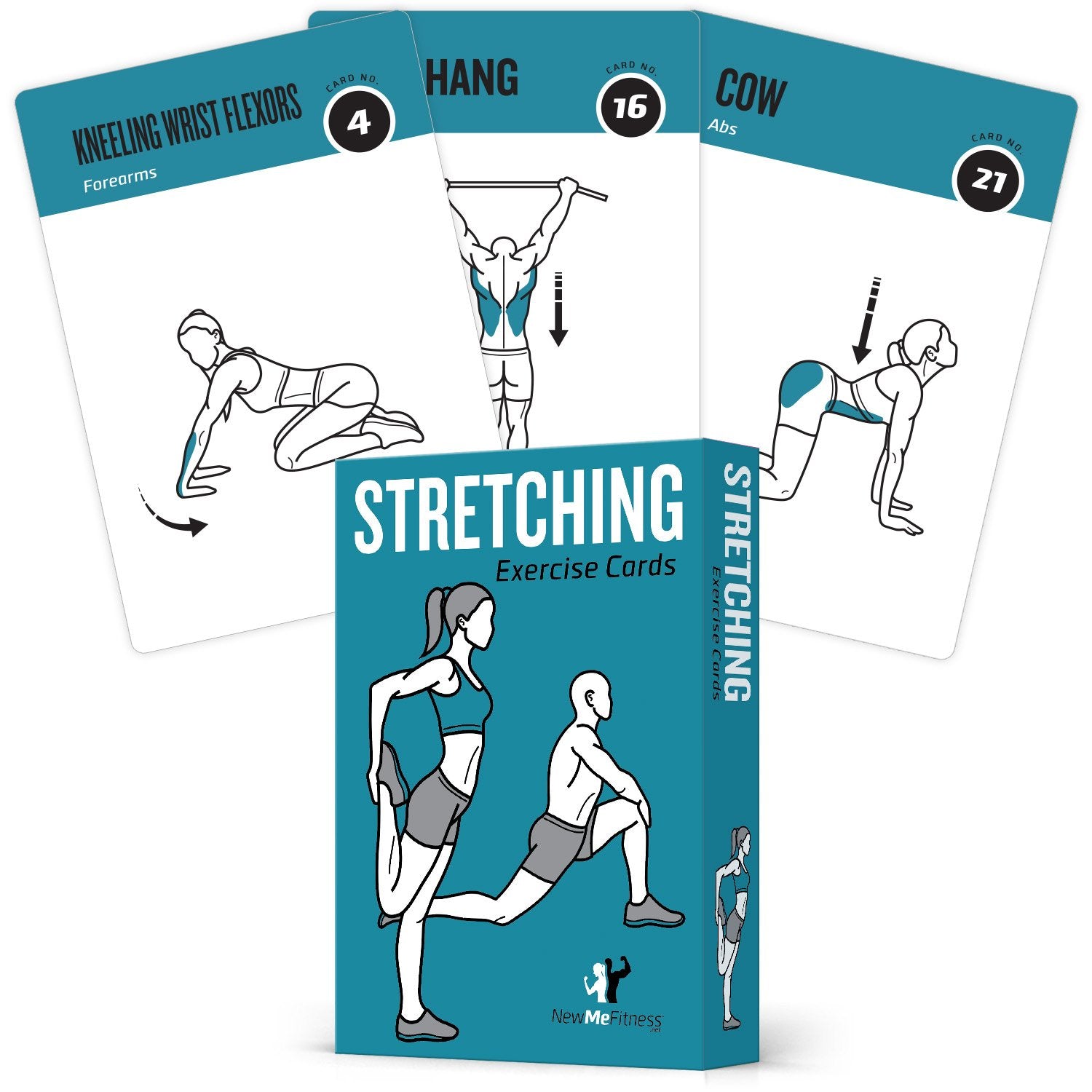 NewMe Fitness Bodyweight Workout Cards, Instructional Fitness Deck for Women & Men, Beginner Fitness Guide to Training Exercises at Home or Gym (Bodyweight, Vol 1)