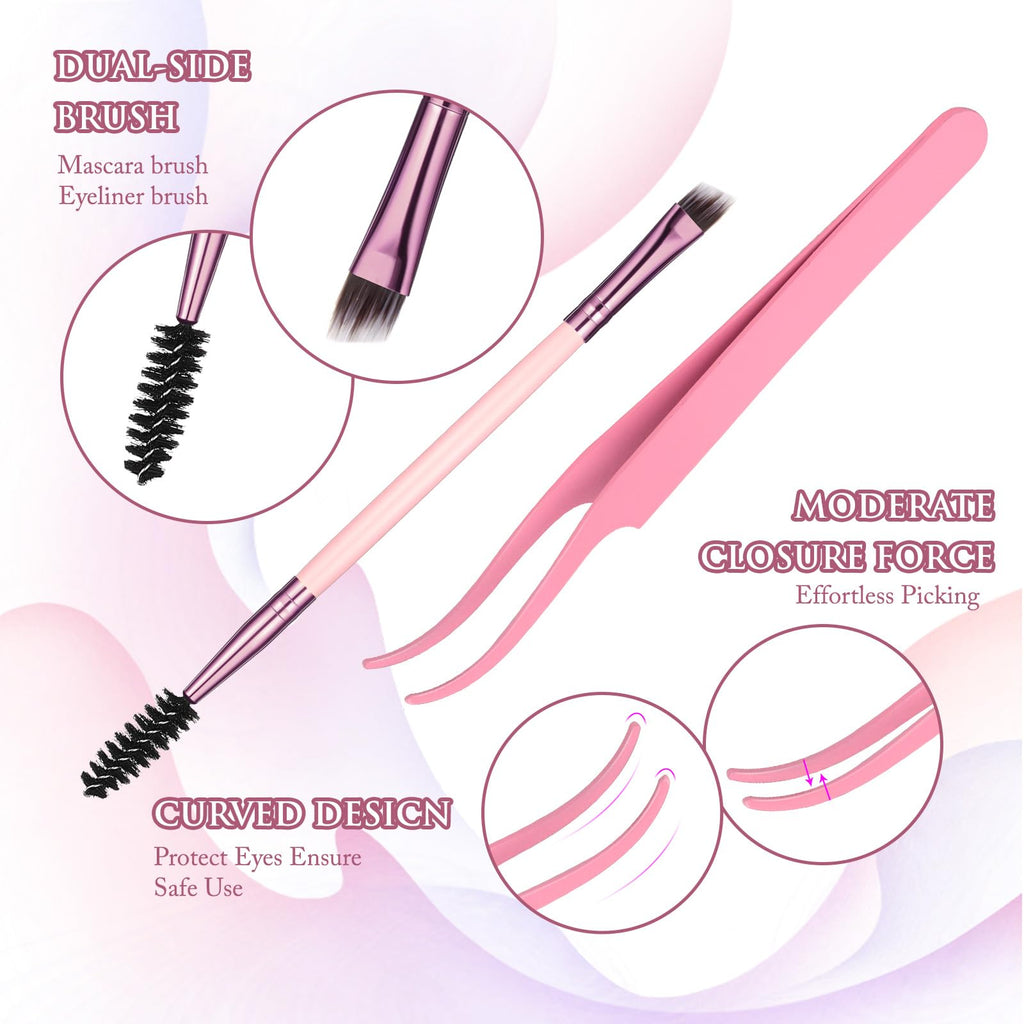 Lashes Clusters Kit 1846Pcs Bulk Packs Volume False Eyelash Extensions D Curl Wispy Individual Eyelashes, Volume Studio Effect, Wholesale Large Pack with Glue&Seal|Tweezers|Removers|Cleanser