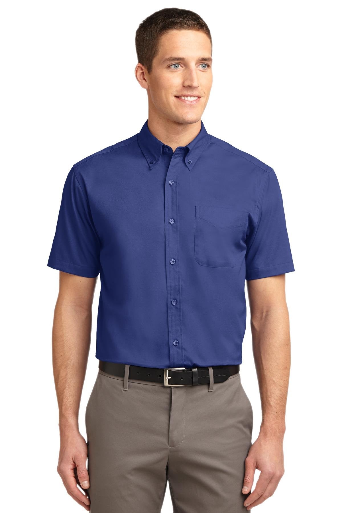 Port Authority Men's Tall Short Sleeve Easy Care Button-Down Shirt