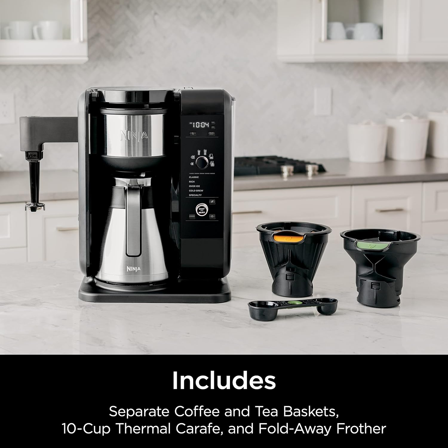 Shark Ninja CP307 Hot and Cold Brewed System W/Thermal Carafe Coffee Maker, Black