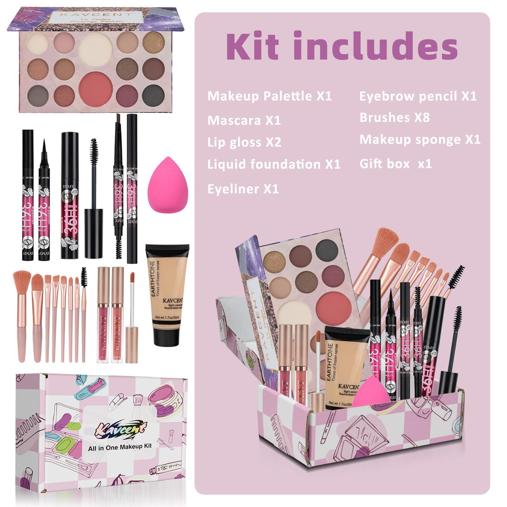 Makeup Kit for Women Teen Girls Full Kit Makeup Sets for Teens Eyeshadow Makeup Gift Set fo Women Teenagers Christmas Makeup Kits for Teens