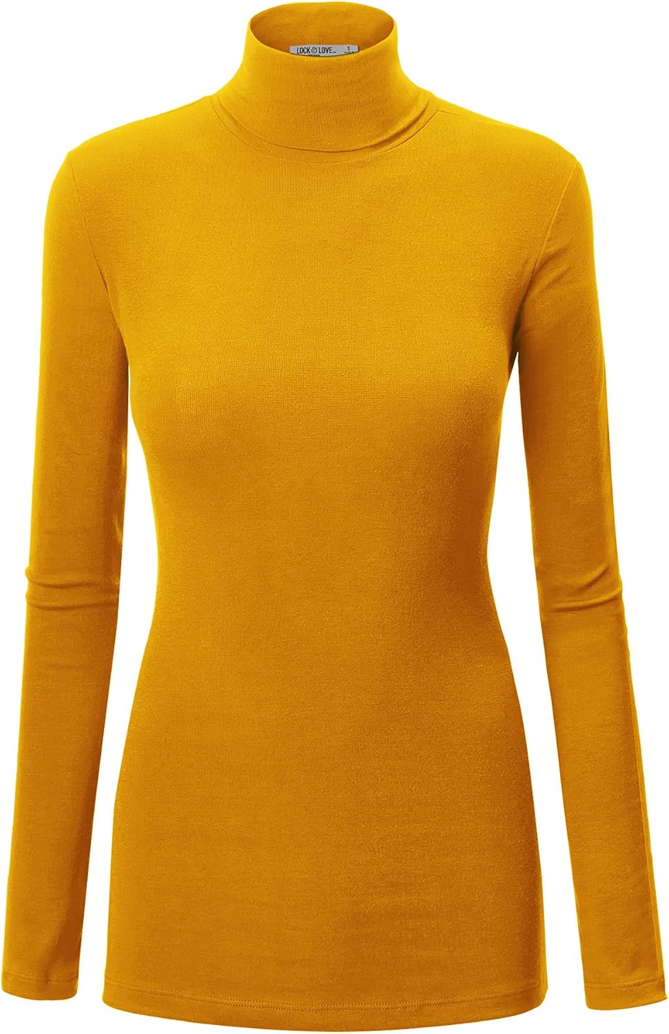 Lock and Love Women's Lightweight Long Sleeve Cozy Stylilsh Turtleneck Top Pullover Sweater