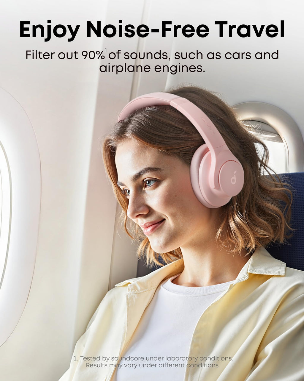 Soundcore by Anker Q20i Hybrid Active Noise Cancelling Headphones, Wireless Over-Ear Bluetooth, 40H Long ANC Playtime, Hi-Res Audio, Big Bass, Customize via an App, Transparency Mode (White)