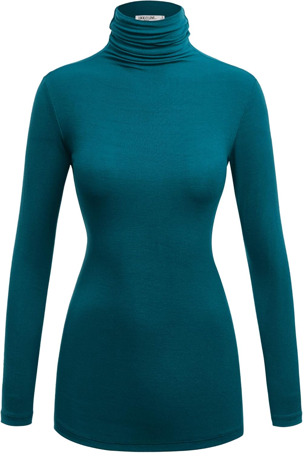Lock and Love Women's Lightweight Long Sleeve Cozy Stylilsh Turtleneck Top Pullover Sweater