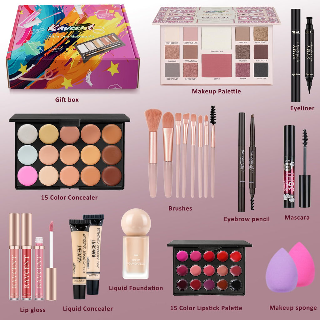 Makeup Kit for Women Teen Girls Full Kit Makeup Sets for Teens Eyeshadow Makeup Gift Set fo Women Teenagers Christmas Makeup Kits for Teens