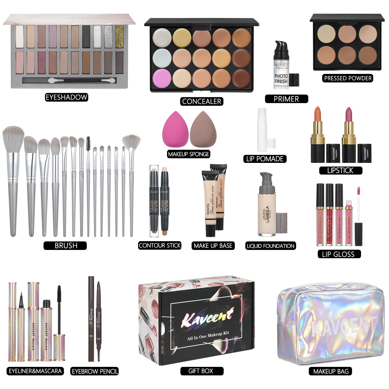Makeup Kit for Women Teen Girls Full Kit Makeup Sets for Teens Eyeshadow Makeup Gift Set fo Women Teenagers Christmas Makeup Kits for Teens