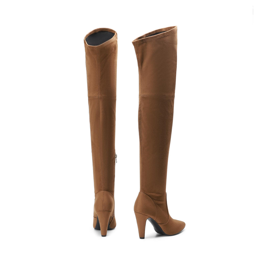 DREAM PAIRS Women's Thigh High Boots Over The Knee Heels Long Sexy Pointed Toe Boots