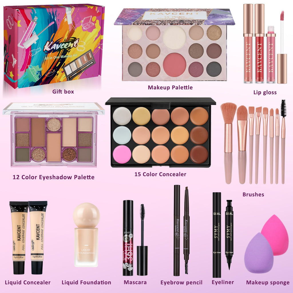 Makeup Kit for Women Teen Girls Full Kit Makeup Sets for Teens Eyeshadow Makeup Gift Set fo Women Teenagers Christmas Makeup Kits for Teens