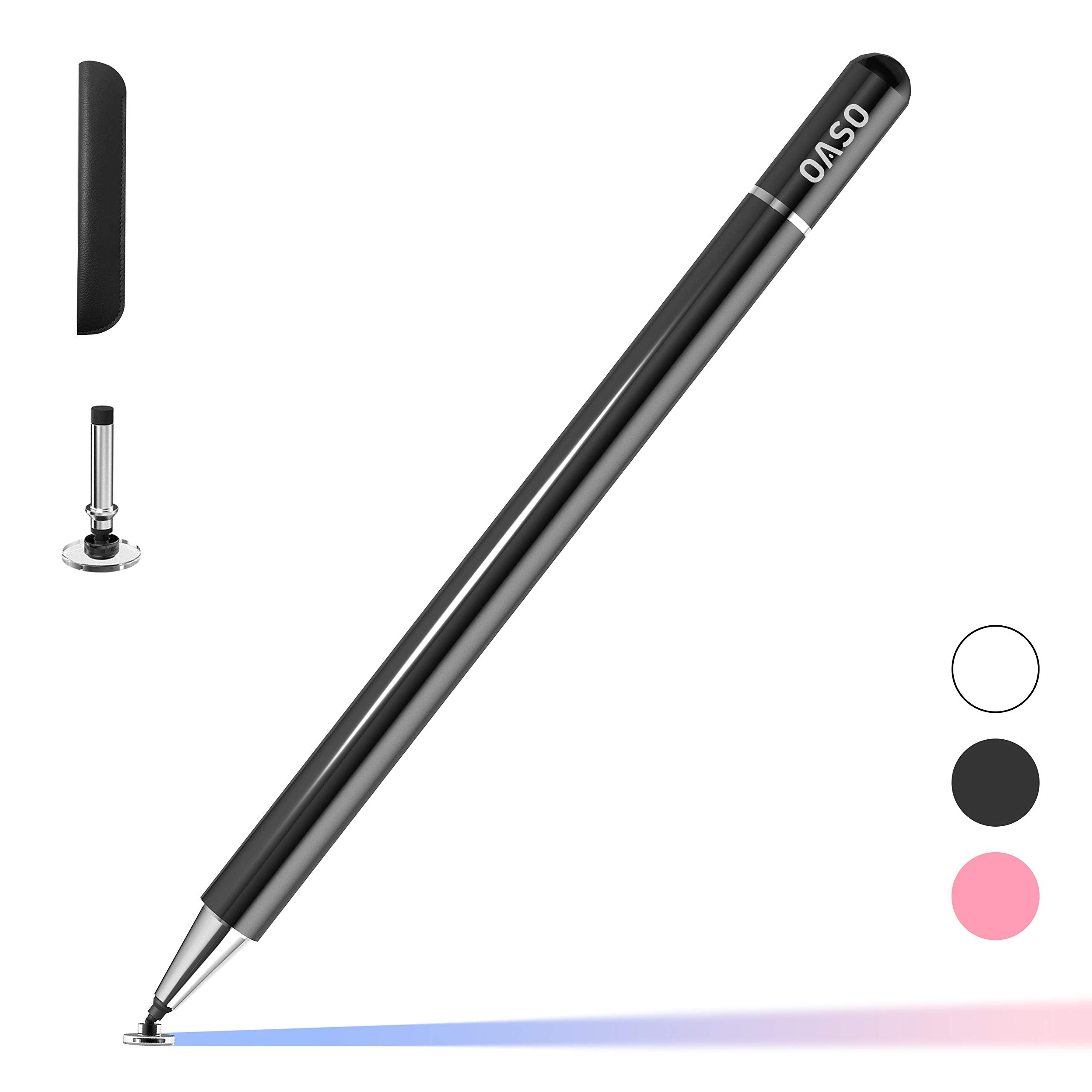 Stylus Pen for Touch Screens, Disc Tip & Magnet Cap Styli Pencil Compatible with Apple iPad pro/iPad 6/7/8/9/iPhone/Samsung Galaxy Tab A7/S7/Fire HD 7/8/10 Plus Tablet/All Touch Devices