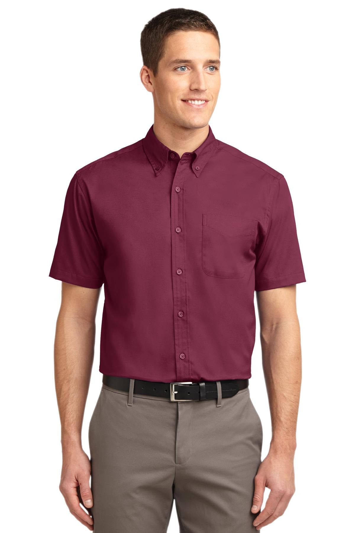 Port Authority Men's Tall Short Sleeve Easy Care Button-Down Shirt